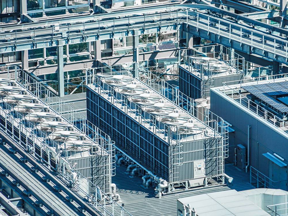 屋上の空調機械設備